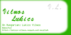 vilmos lukics business card
